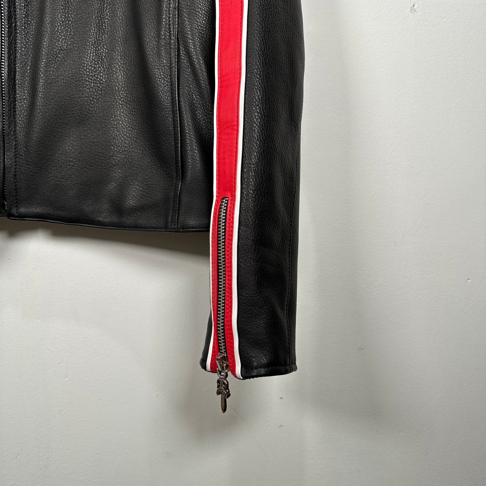 Chrome Hearts Single Riders Cemetery Leather Jacket Size M