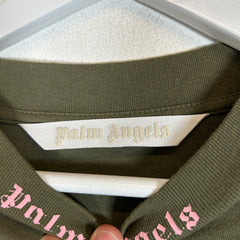 Palm Angels Olive/Pink Logo T-Shirt Size L