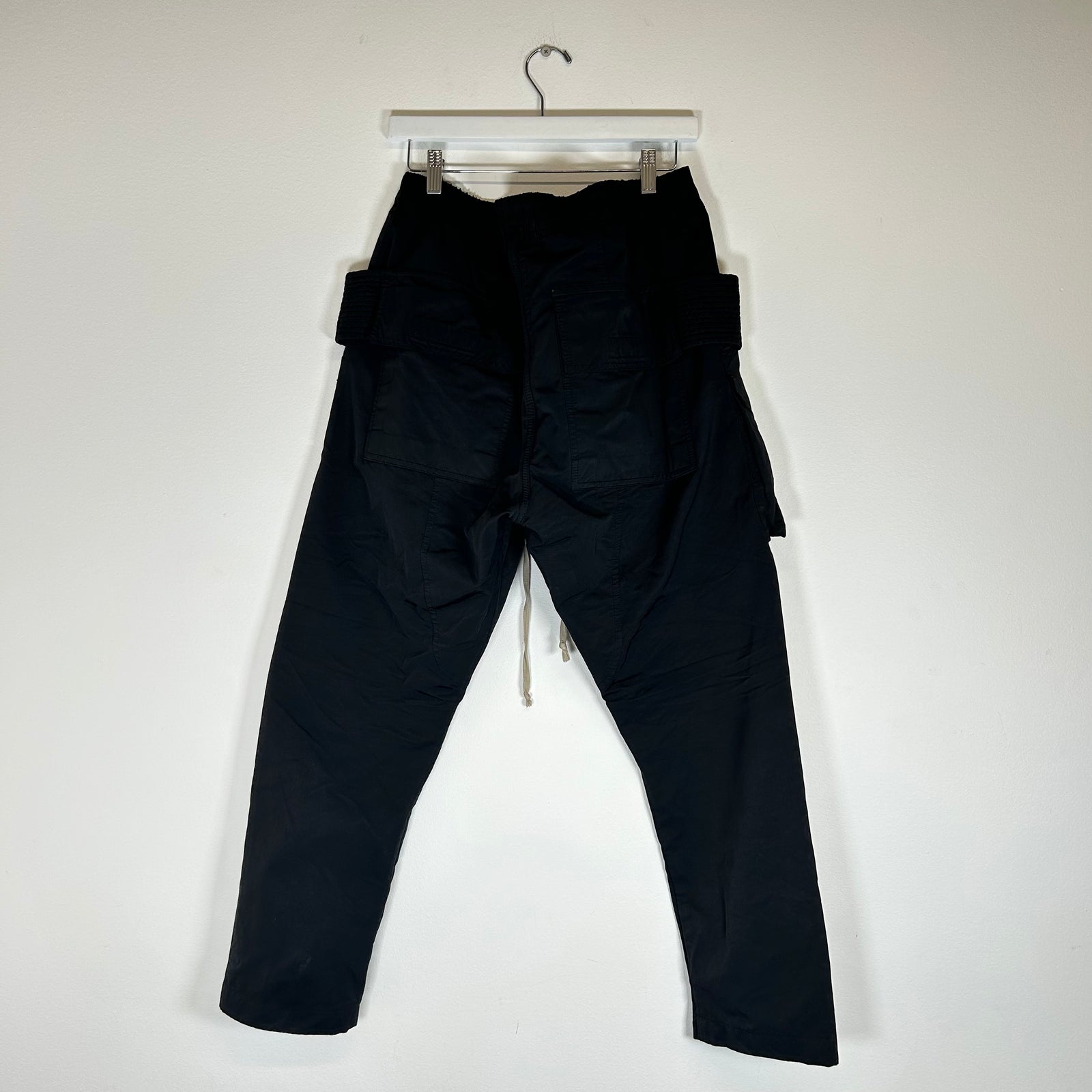 Rick Owens Black Nylon Creatch Cargos Size M