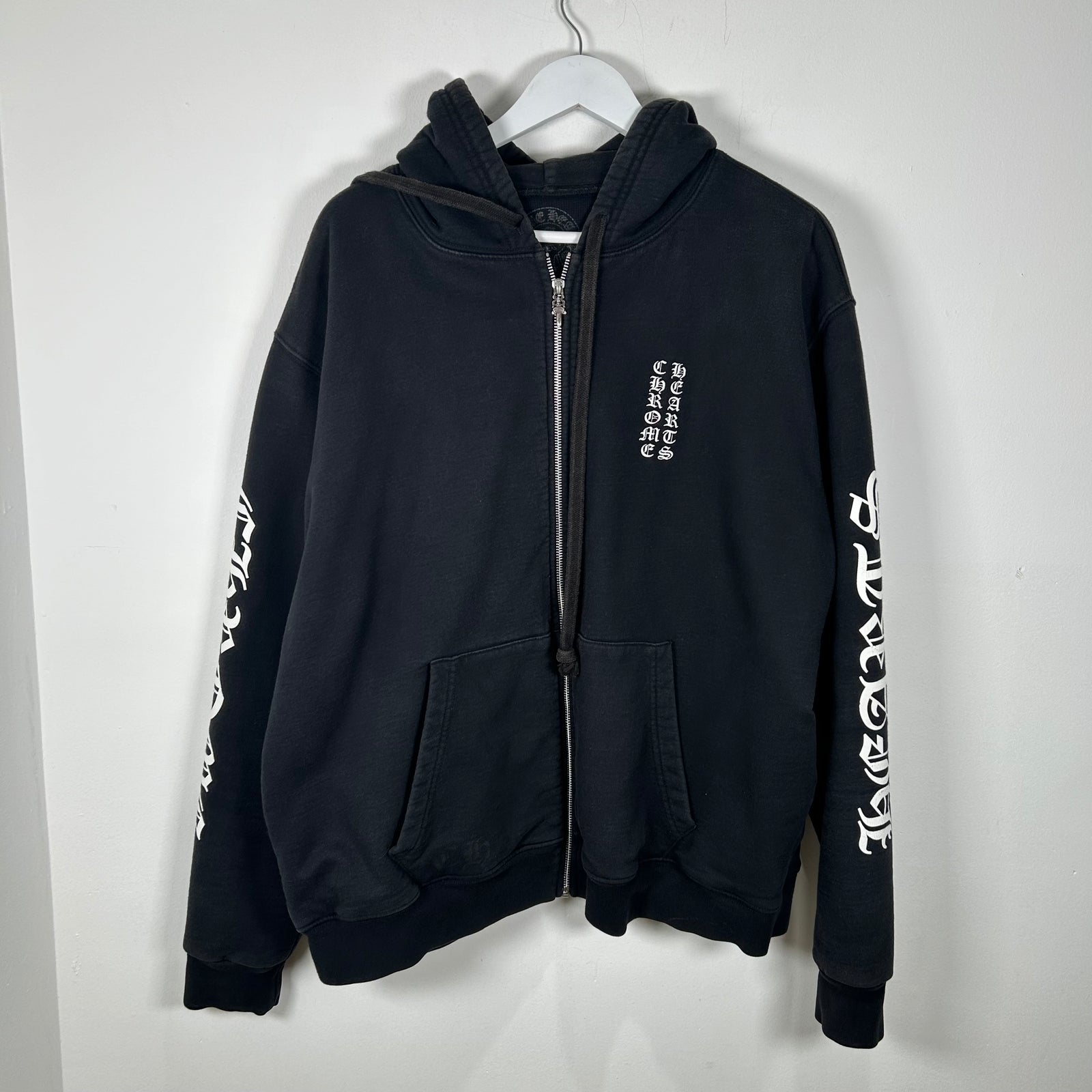 Chrome Hearts Thermal Lined Hoodie Spell-Out Sleeves Size L