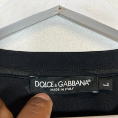 Dolce & Gabbana Black Runway All Over Print T-shirt Size L
