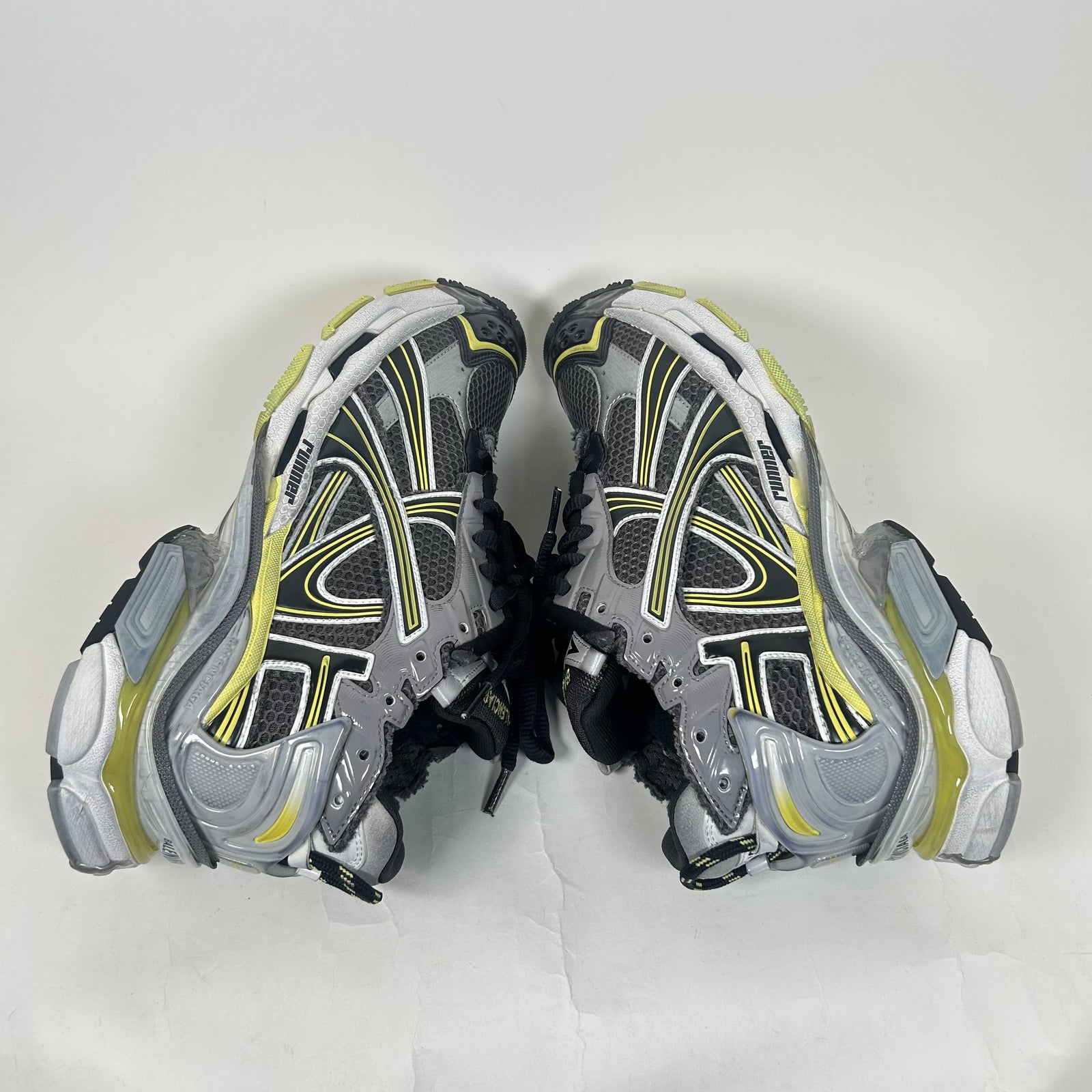 Balenciaga Grey/Yellow Runner Size 42
