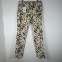 Gucci Black Ivory Floral Pants Size 32