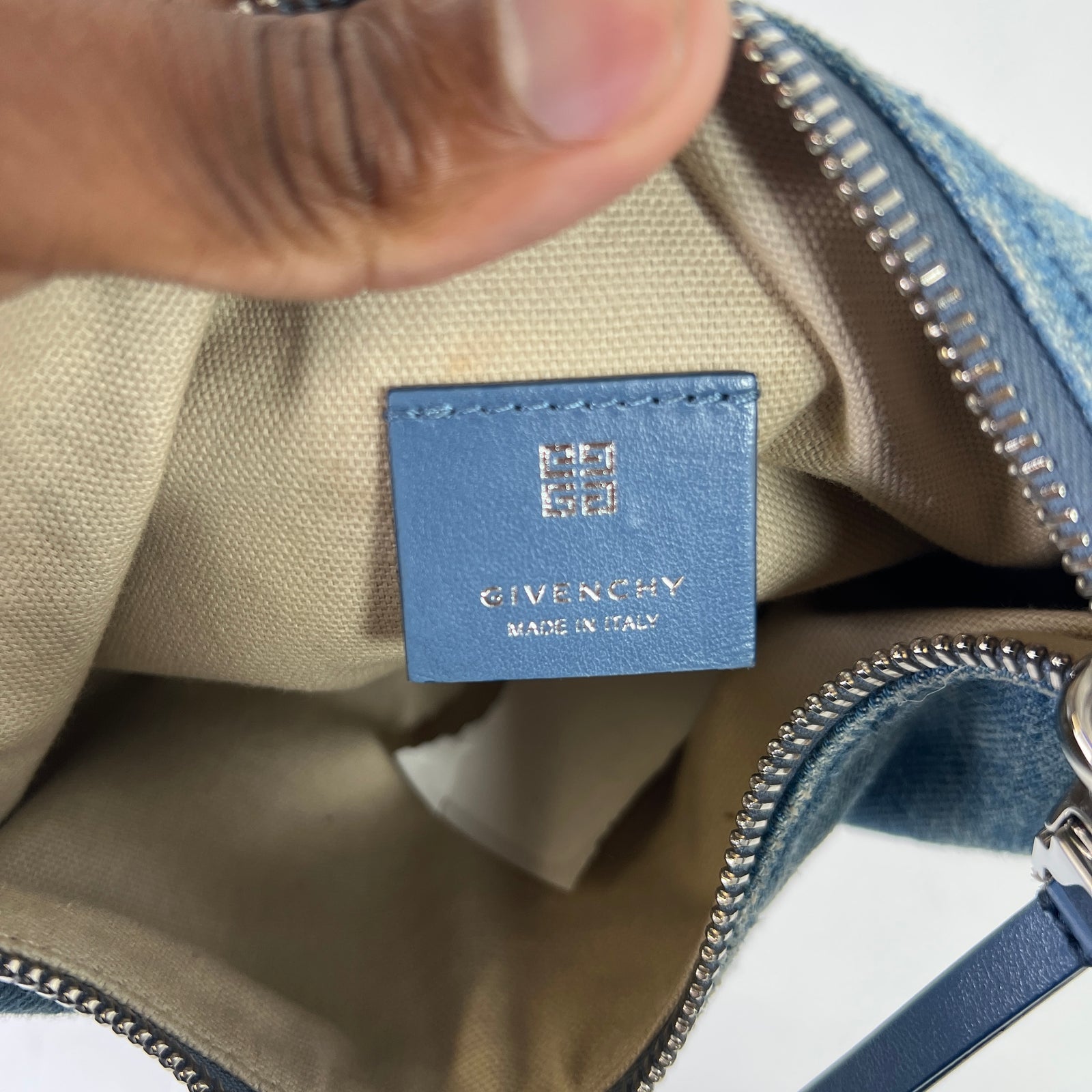 Givenchy Washed Denim Voyou Mini Shoulder Bag