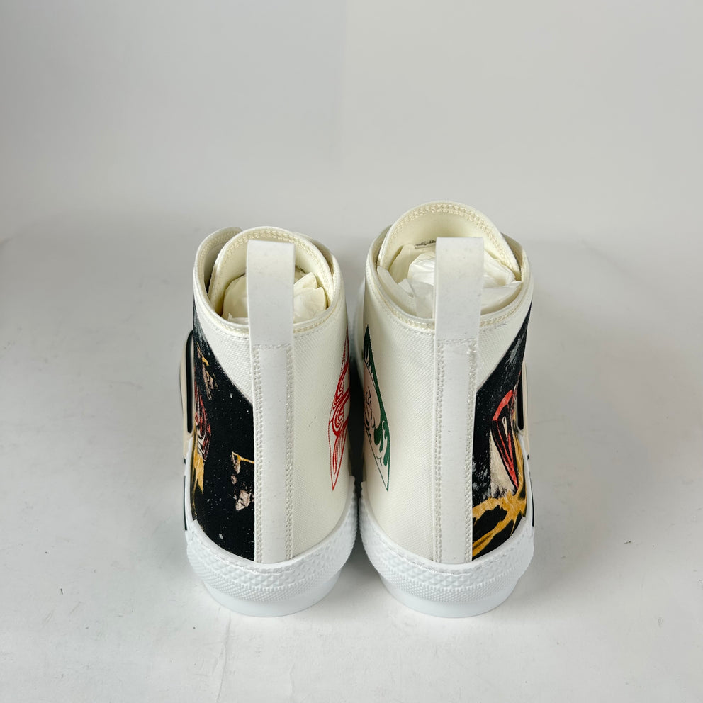Dior B23 White 'AsteroDior' High-Top Sneaker Size 44