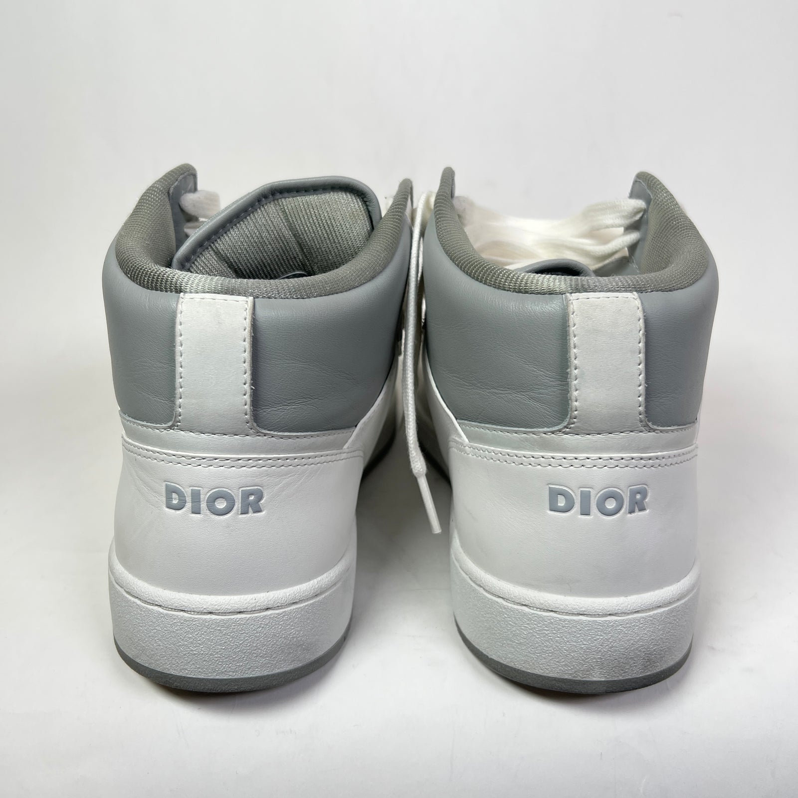 Dior B27 White/Grey Oblique Uptown Mid-Top Sneaker Size 45