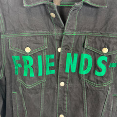 Vlone Black/Green Friends Denim Jacket Size XL