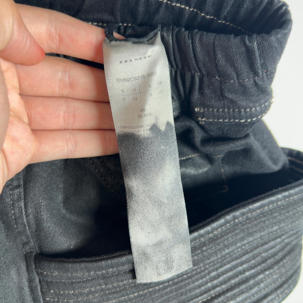 Rick Owens DRKSHDW Waxed Drawstring Creatch Cargo Pants