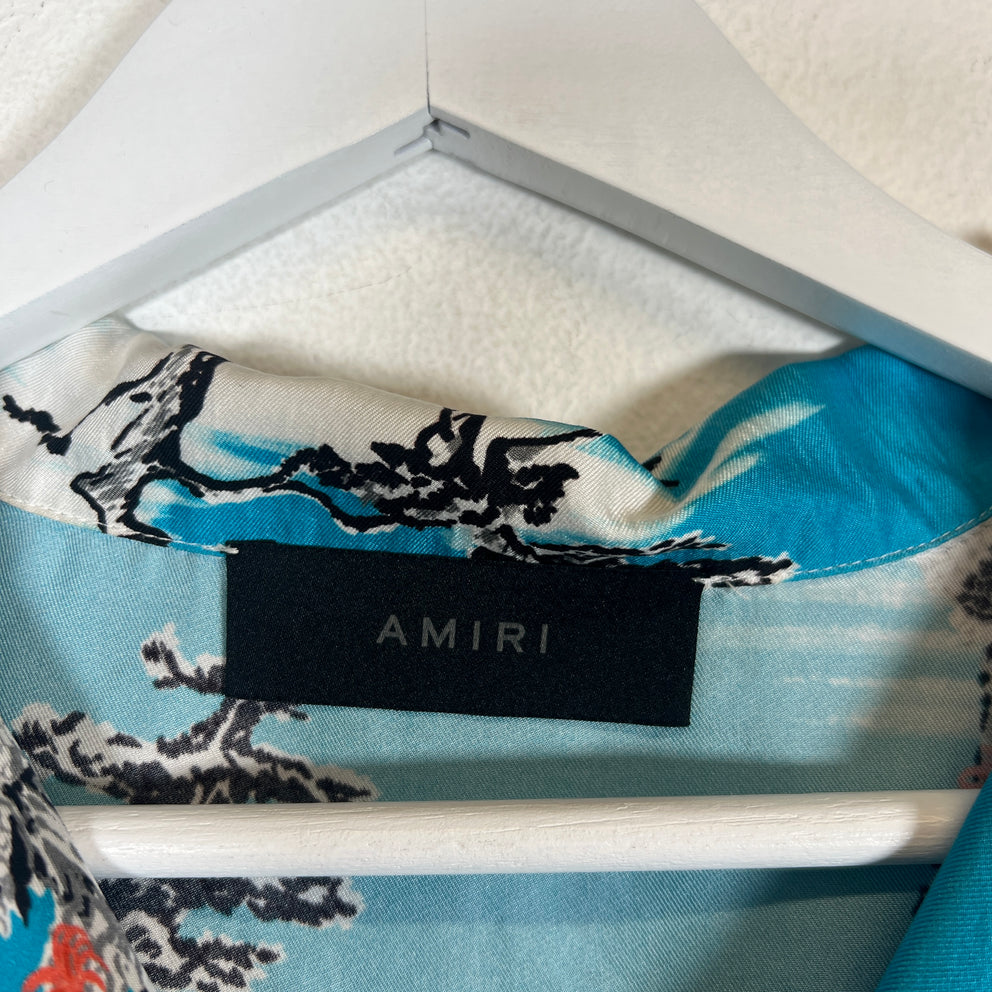Amiri Blue Hawaiian Button-Up Shirt Size XXL