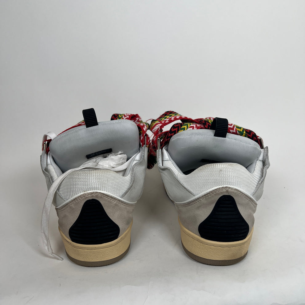 Lanvin White Leather Curb Sneaker Size 43