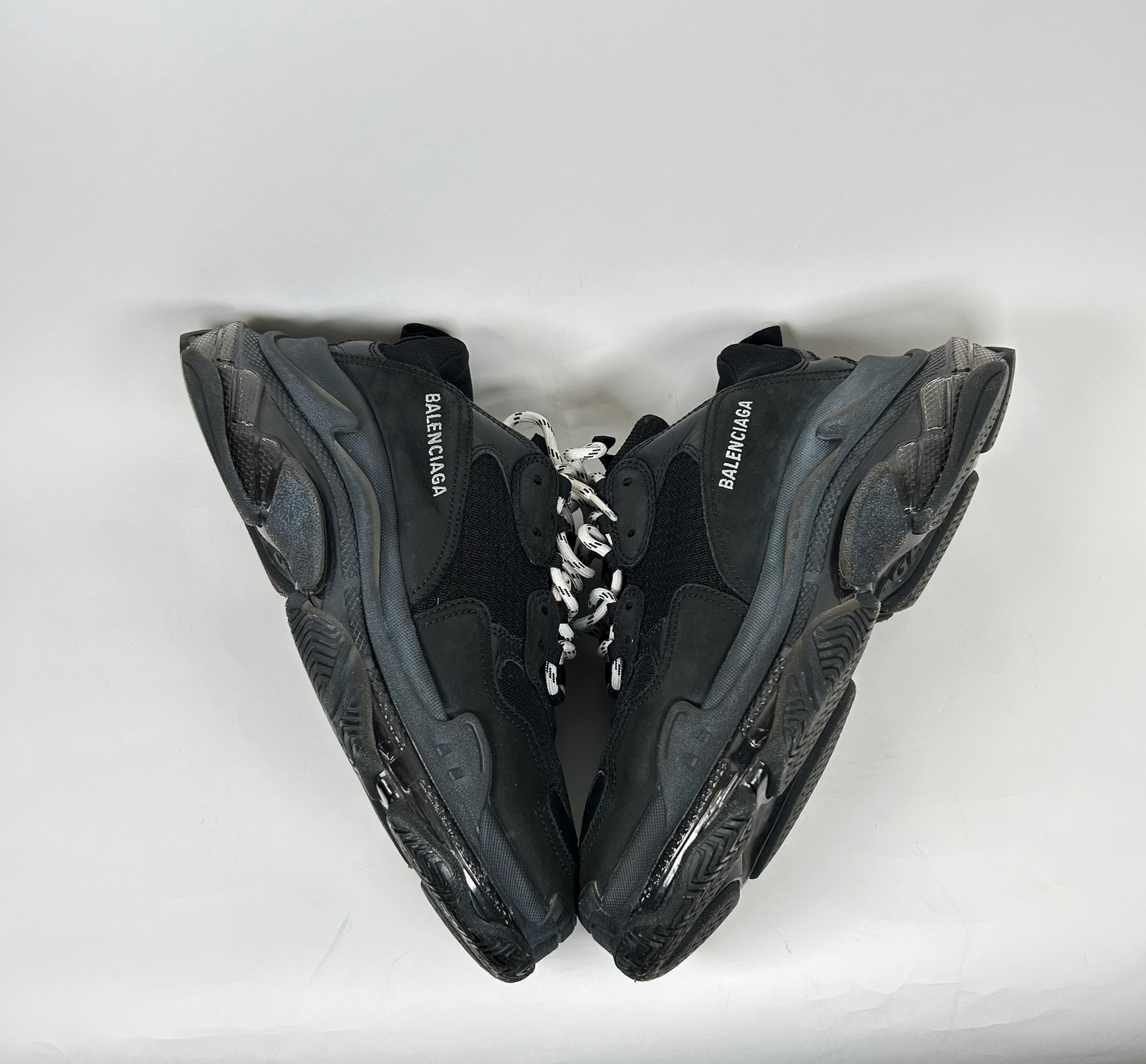 Balenciaga Black/Black Triple S Sneaker Size 10