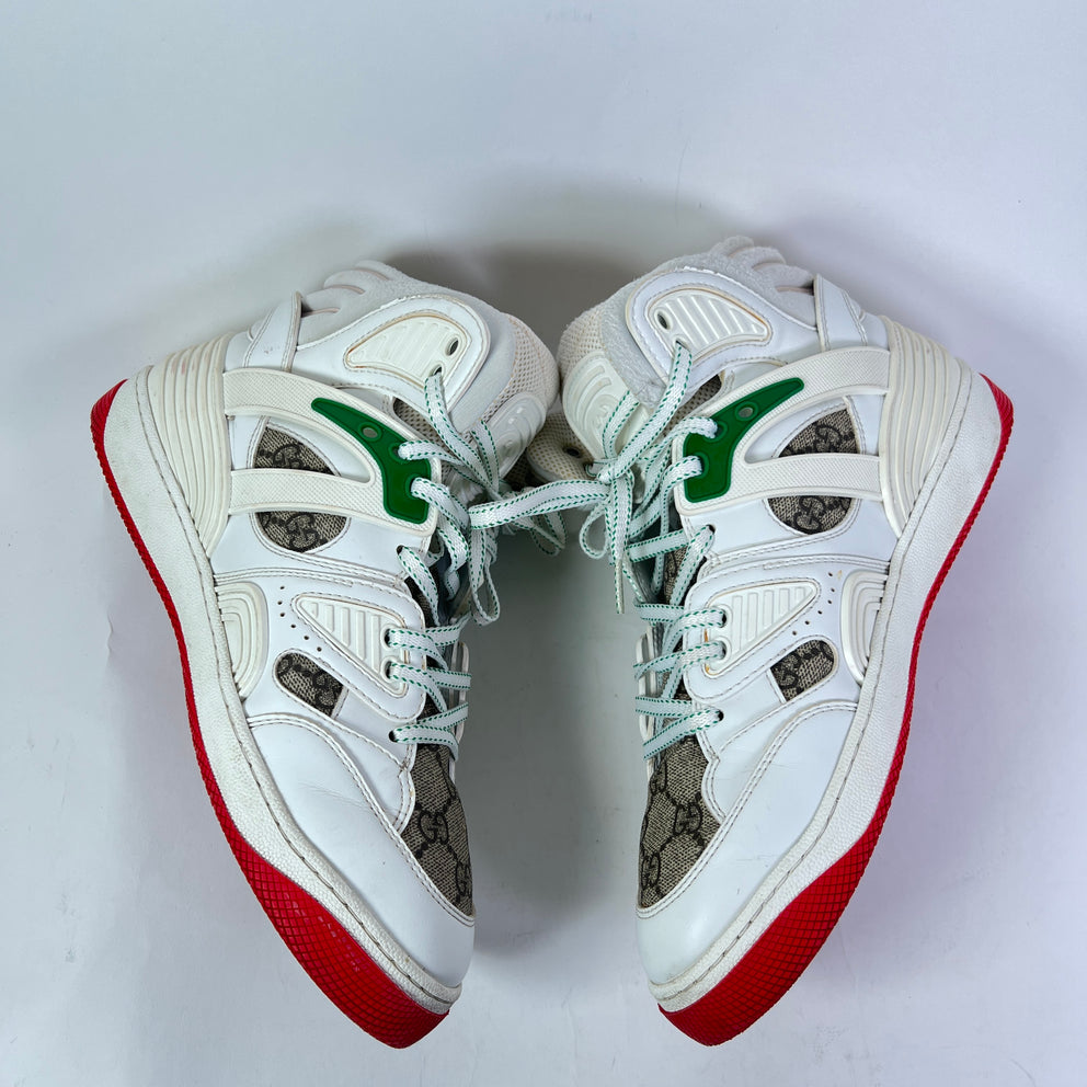 Gucci Monogram Basket High-Top Sneakers