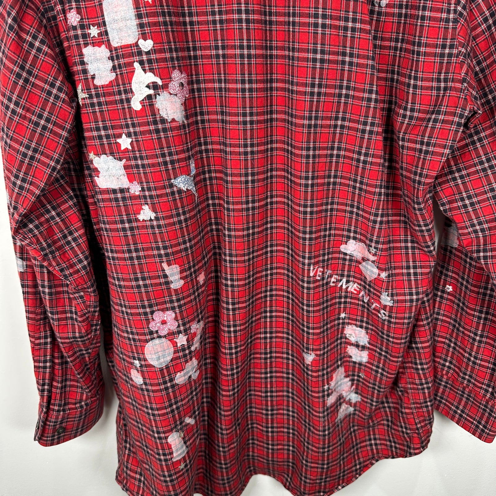 Vetements AW18 Sticker Flannel Size S