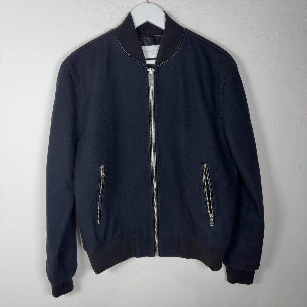 Sandro Wool Bomber Jacket