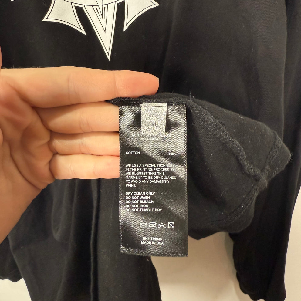 Midnight Studios Logo Graphic Black Long Sleeve Size XL