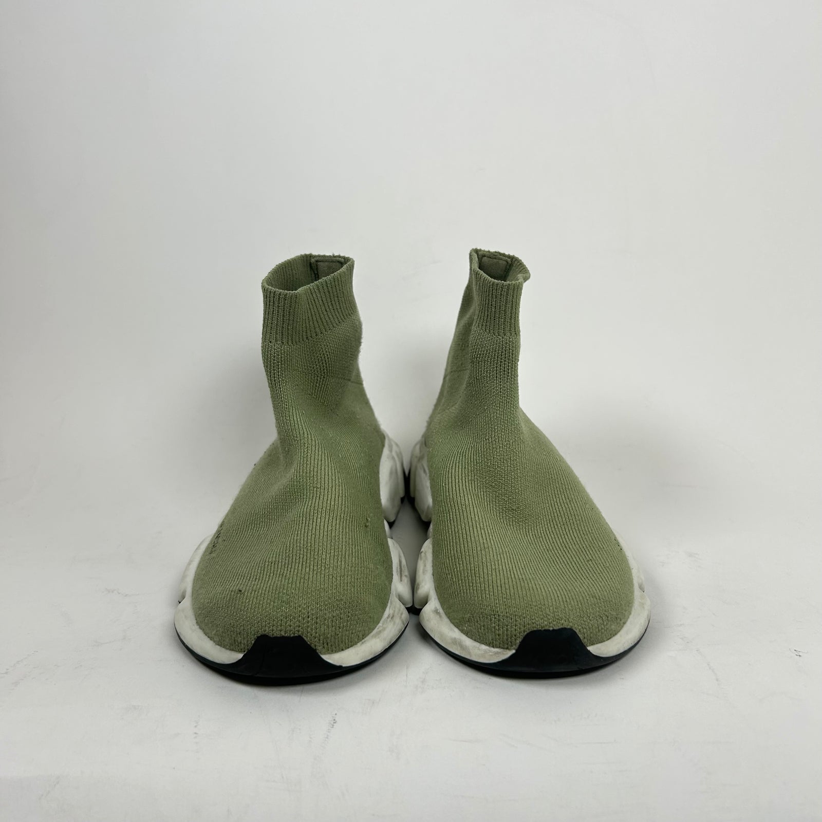 Balenciaga Kids Green Sock Runners Size 1