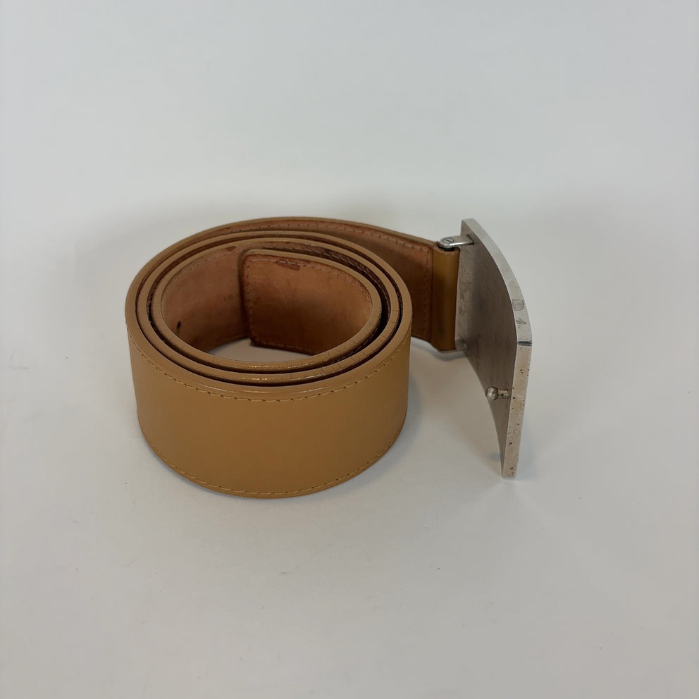 Louis Vuitton "Travelling Requisties" Square Buckle Belt
