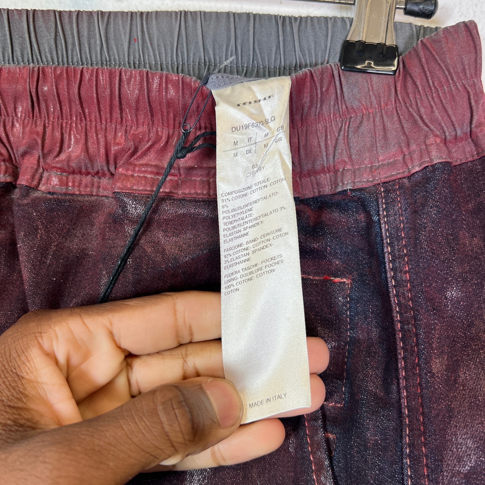 Rick Owens DRKSHDW Cherry Waxed Cropped Pants