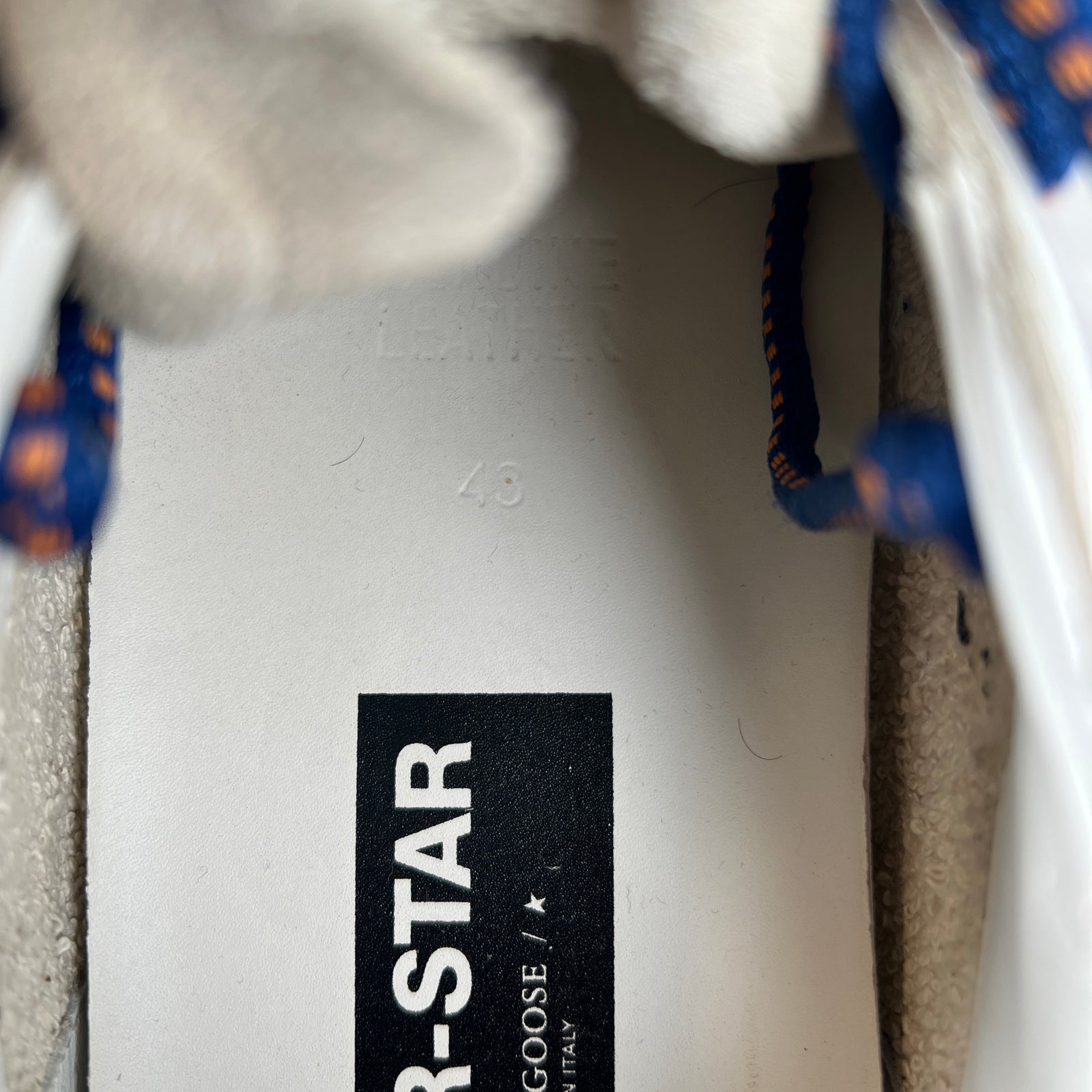 Golden Goose White/Red Superstar Sneaker Size 43