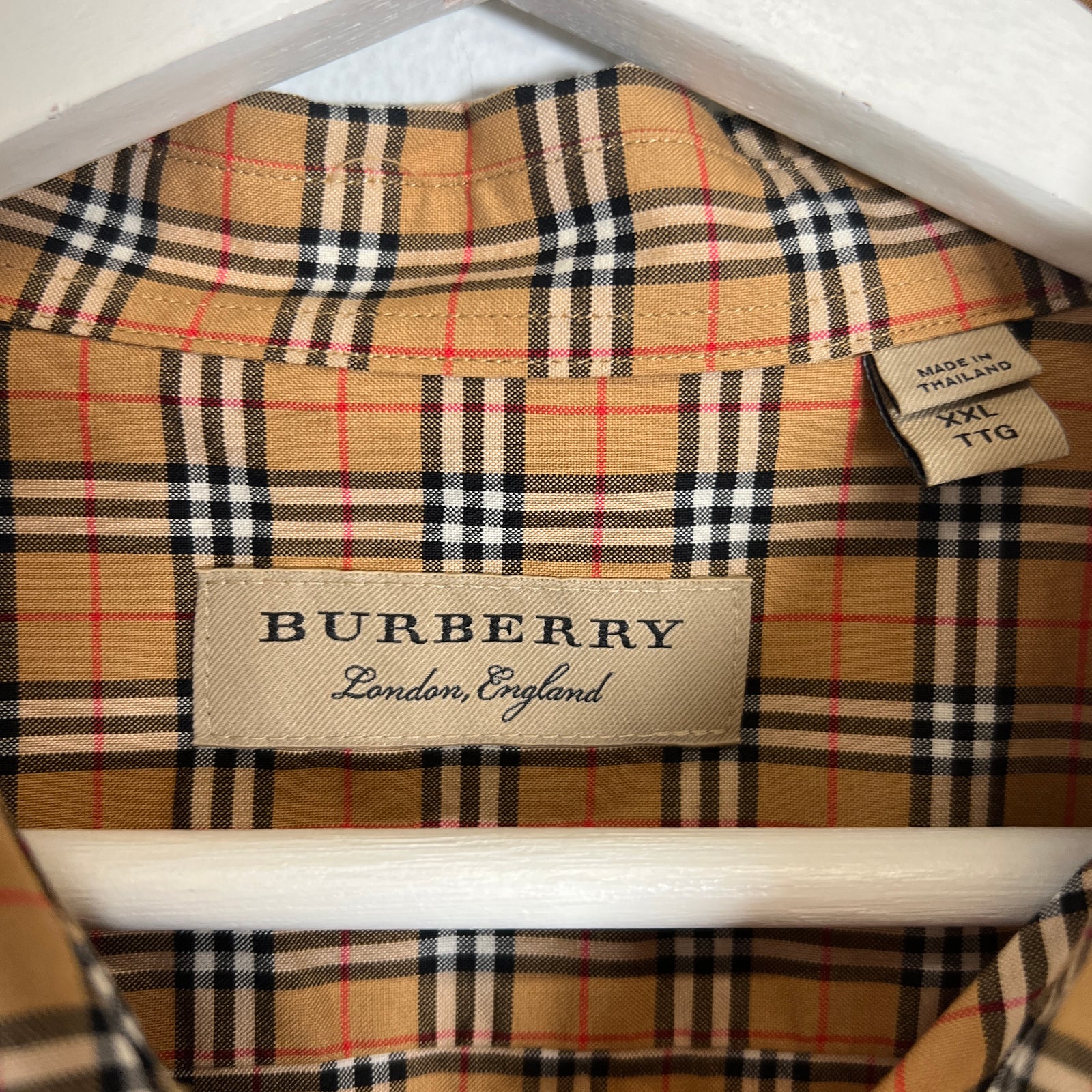 Burberry Plaid Check Shirt Size 2XL