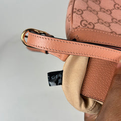 Gucci Pink Small GG Ophidia Canvas Shoulder Bag