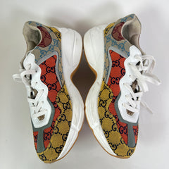Gucci Multi Orange GG Rhyton Sneakers