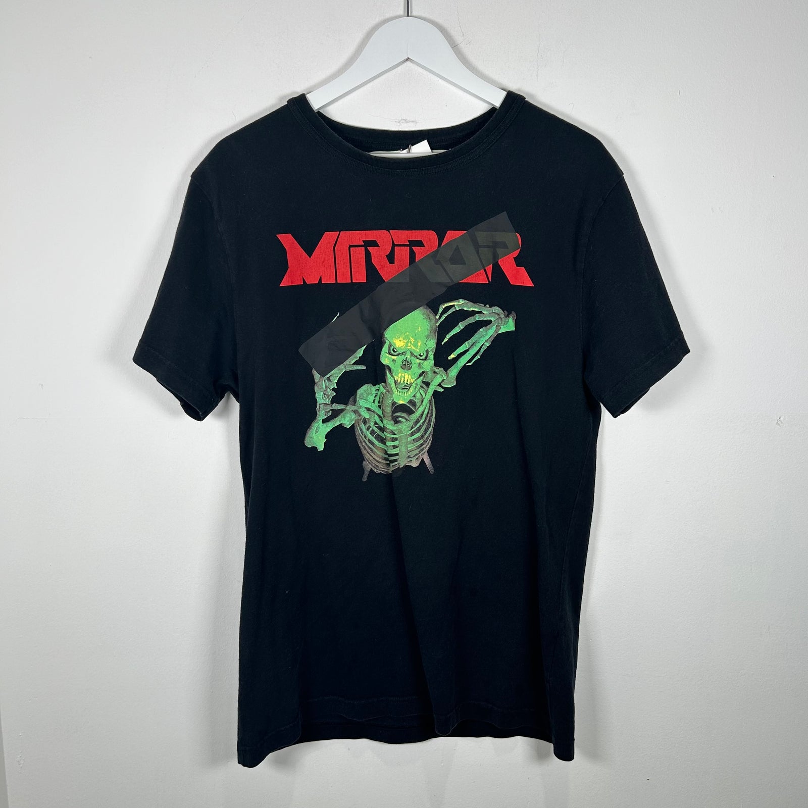 Off-White Mirror Skull Black T-Shirt Size L