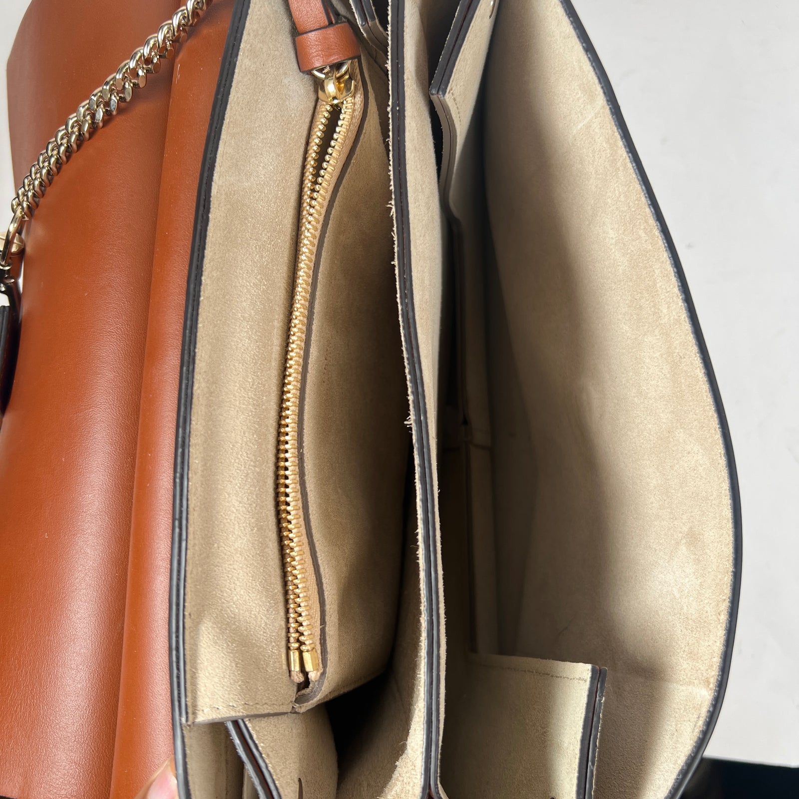 Chloe Faye Leather & Suede Shoulder Bag