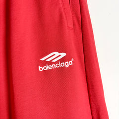 Balenciaga Red/White Soccer Baggy Sweatpants Size M