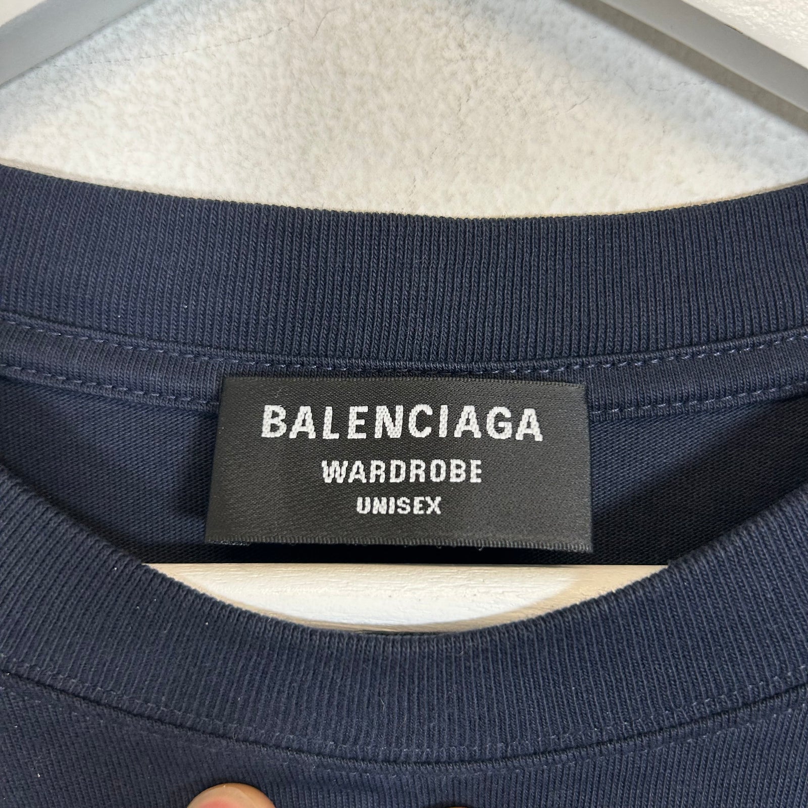 Balenciaga Navy Quest Logo T-Shirt Size L