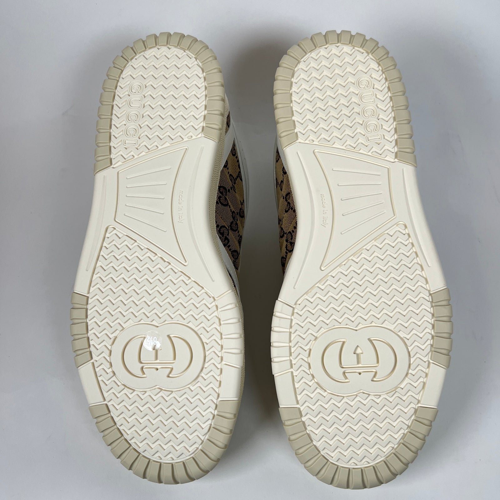 Gucci White/Beige GG Re-Web Sneaker Size GG 8.5