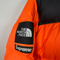 Supreme North Face Nupste Orange Puffer Size L