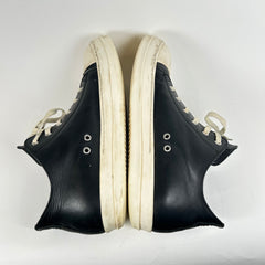 Rick Owens Black Mainline Leather Ramones Size 46