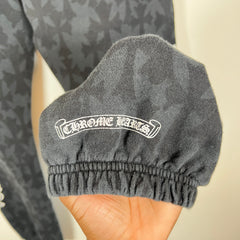 Chrome Hearts Black Cemetery Cross Monogram Floral Sweatpants Size L