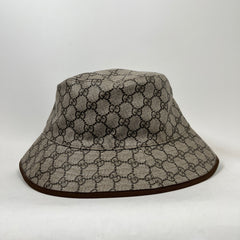 Gucci GG Monogram Leather Bucket Hat Size S