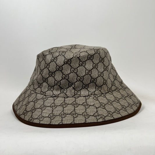 Gucci GG Monogram Leather Bucket Hat Size S