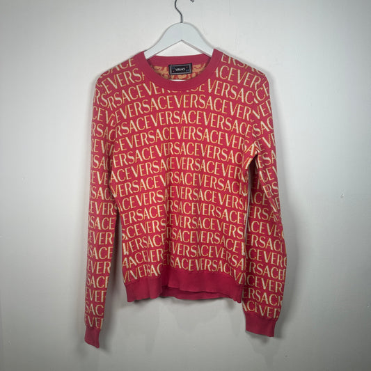 Versace All-Over Logo Crewneck Size 44