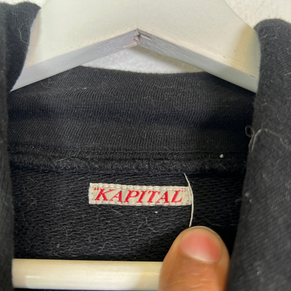 Kapital Black Souvenir Hoodie Size 1