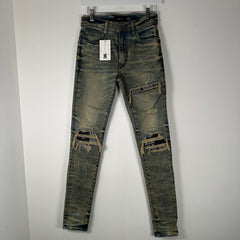 Amiri MX1 Blue Paisley Patch Jeans Size 29
