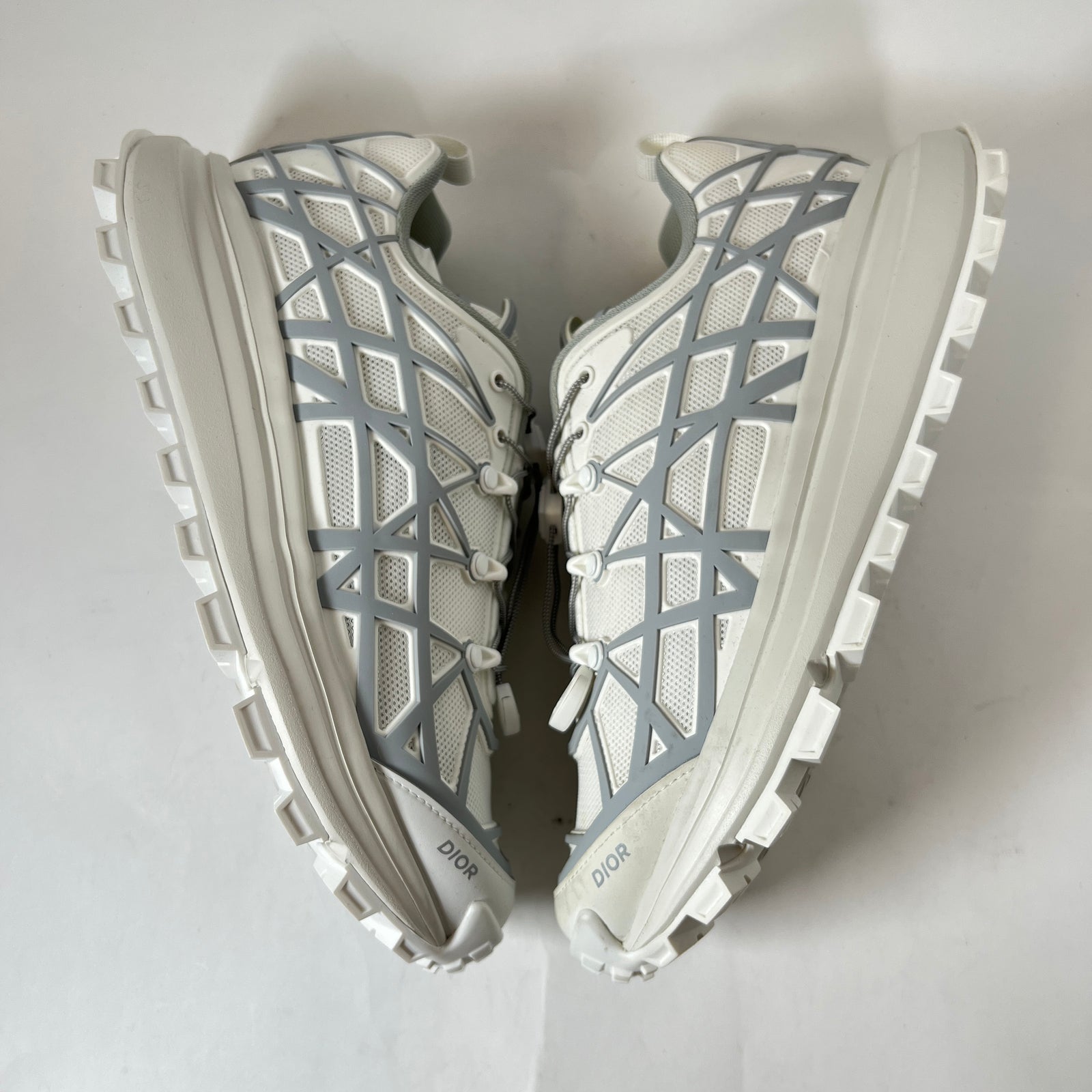 Dior B31 White/White Carnage Rubber Mesh Runner Size 41