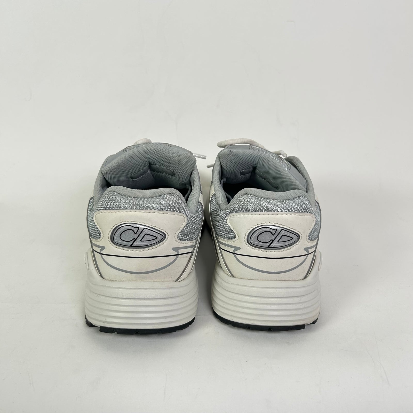 Dior B30 Grey/White Technical Mesh Sneaker Size 40