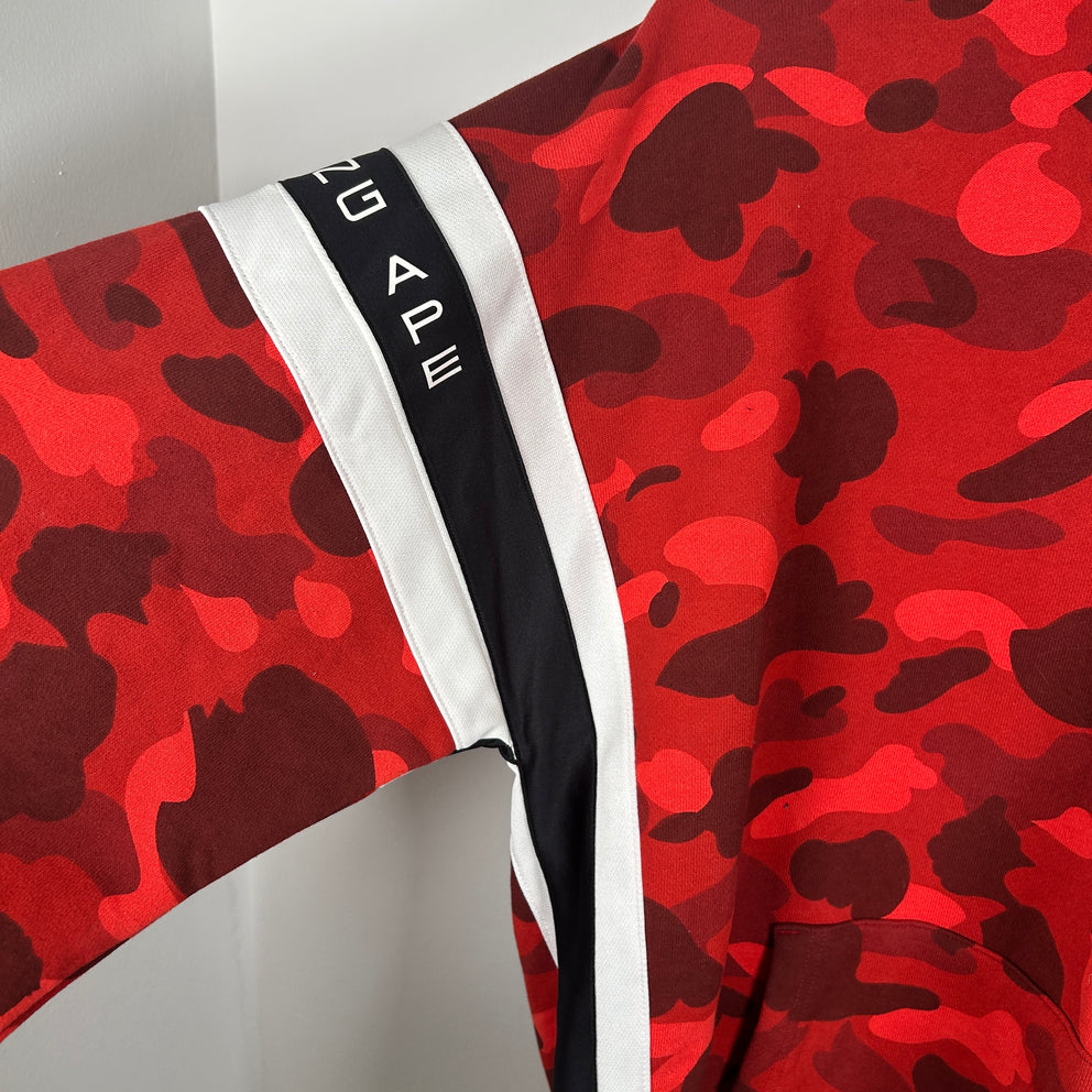 Bathing Ape Red Camo Hoodie Size XXL