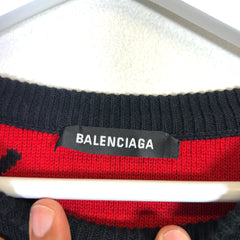 Balenciaga Allover Logo Knit Sweater