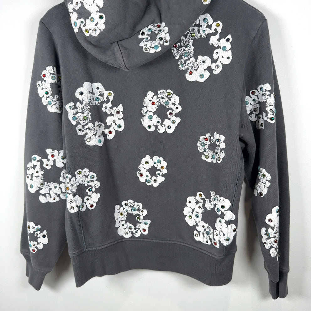 Denim Tears Rhinestone Zip Up Hoodie