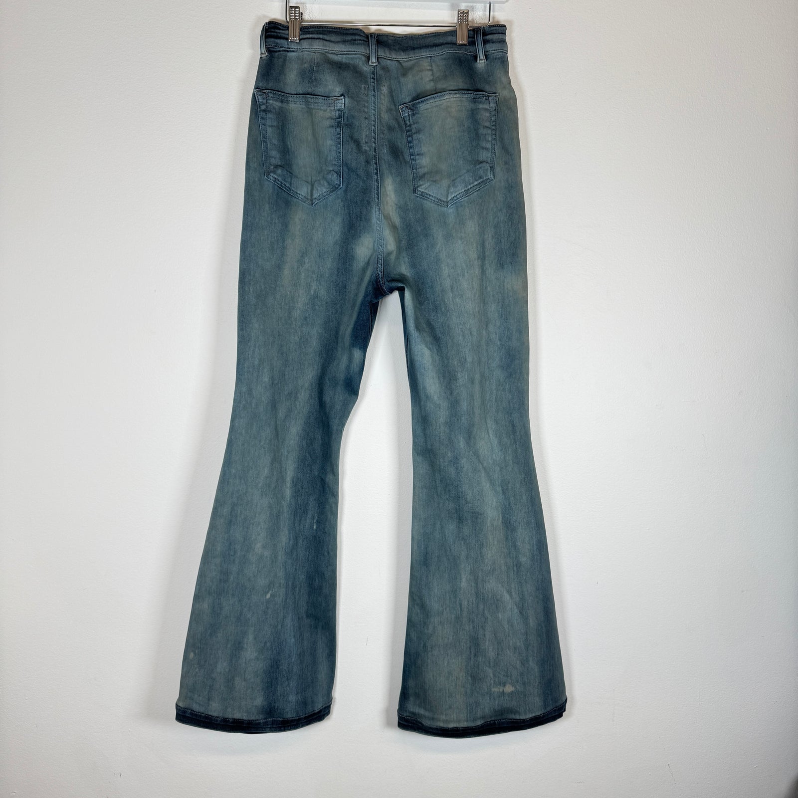 Rick Owens Drkshdw Blue Bias Bolans Bootcut Jeans Size 30