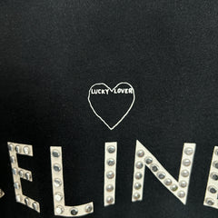 Celine Valentines Day 'Lucky Lover' Studded Hoodies Size S