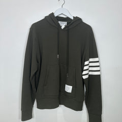 Thom Browne Green 4 Bar Hoodie Size 2