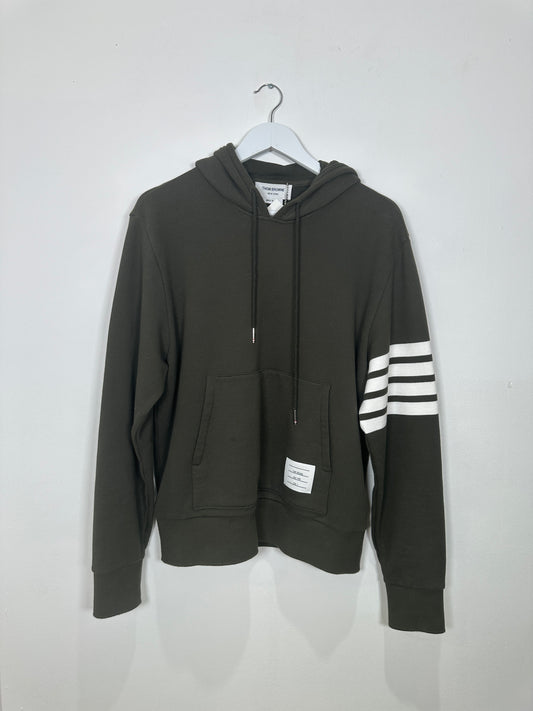 Thom Browne Green 4 Bar Hoodie Size 2