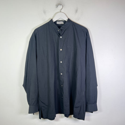 Issey Miyake Men Collarless Button Up Shirt