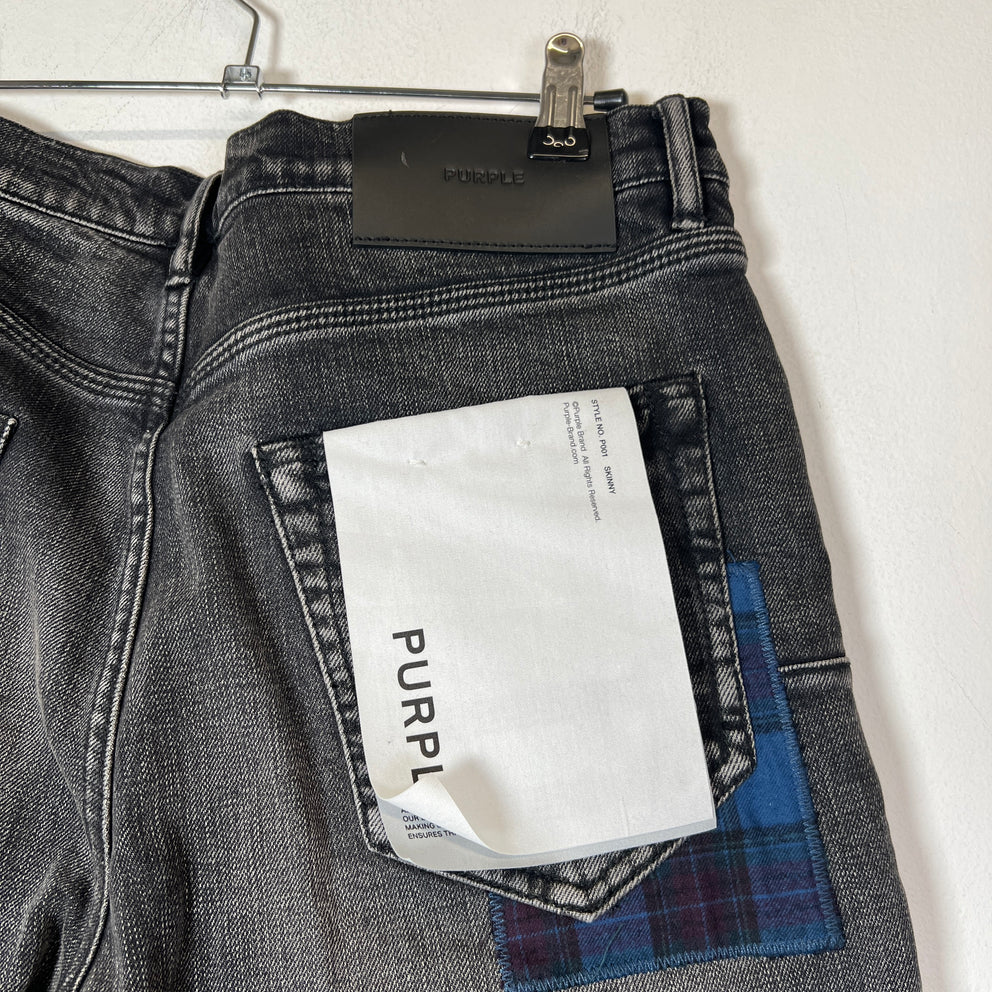 Purple Brand Black Washed P001 Skinny Jeans Size 32